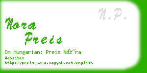 nora preis business card